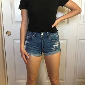 American Eagle high-rise jean shorts
